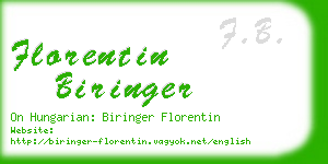 florentin biringer business card